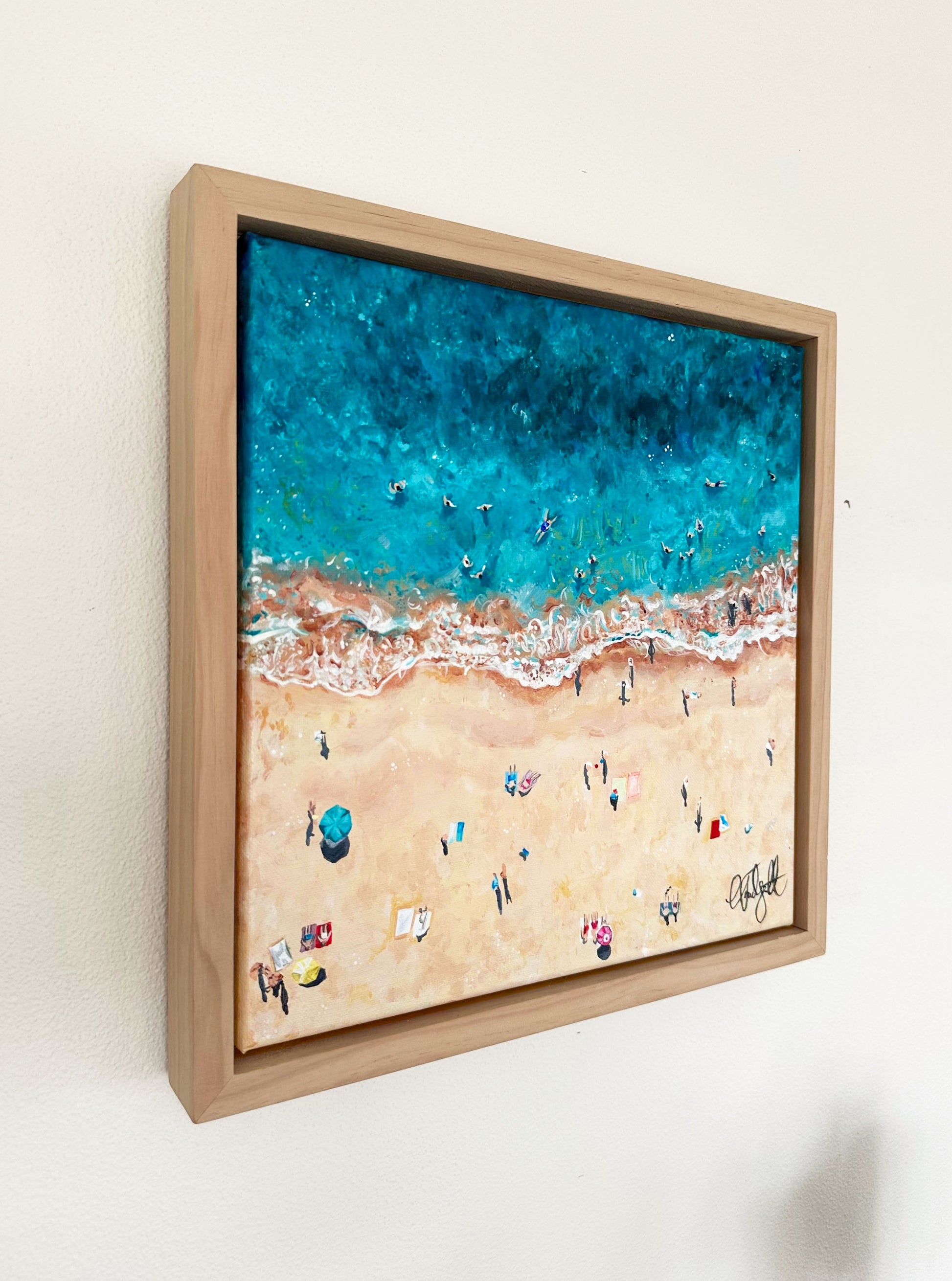 Fine art print of Coogee Beach from above. One of the most iconic beaches of Sydney. 