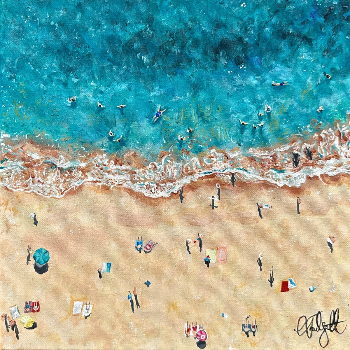 Bondi Beach Birds Eye View Ocean Greeting Card