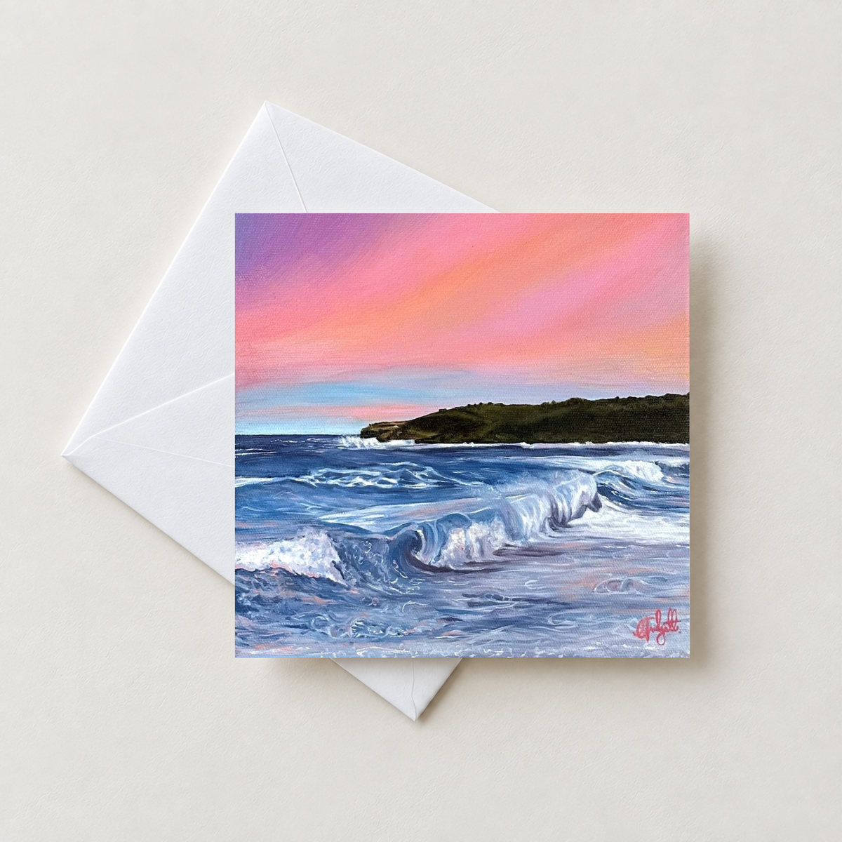Maroubra Beach Morning Sunrise Sydney Ocean Greeting Card