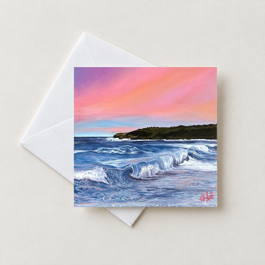 Maroubra Beach Morning Sunrise Sydney Ocean Greeting Card