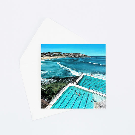 Greeting card of Bondi Beach, Sydney, Australia